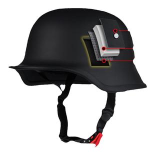 3C认证摩托车头盔男街车巡航大码半盔复古个性机车夏季大兵瓢盔女