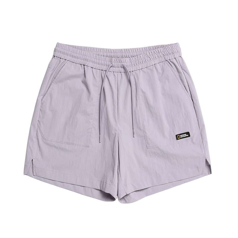 国家地理西格纳户外腰间抽绳弹力短裤女品牌LOGO夏季女士休闲短裤