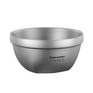 纯钛饭碗食品级家用双层隔热防烫儿童汤碗成人吃饭餐具大容量钛碗