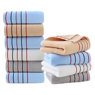 10条装洁丽雅毛巾纯棉洗脸家用成人柔软全棉吸水新疆棉男女大毛巾