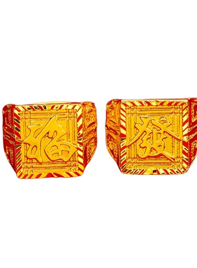 越南沙金戒指男女士镀古法素圈情侣款指环一对不掉色首饰