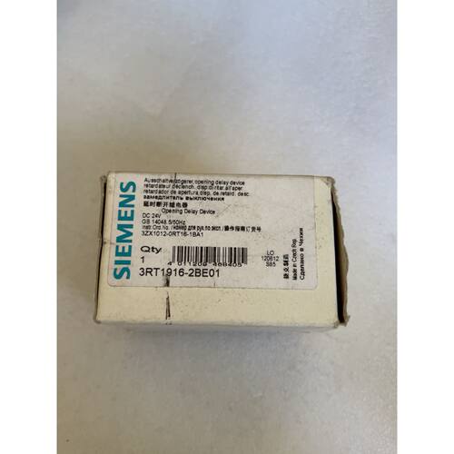 询价下单西门子延时继电器3RT1916-2BE01 DC24V 全新