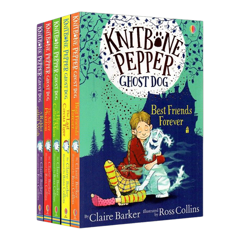 英文原版 Knitbone Pepper Ghost Dog 幽灵狗1-5册 儿童冒险桥梁章节书 小学生课外阅读儿童读物 英文版 进口英语原版书籍
