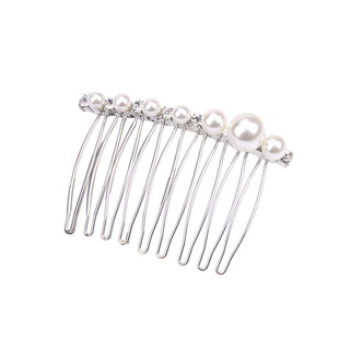 珍珠发梳短发刘海梳碎发插发饰韩国发叉发卡子发夹倒插梳夹子头饰