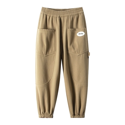 男童秋冬装加绒加厚痞帅工装裤子