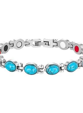 KREAM 钛钢绿松元素手链男欧美潮流