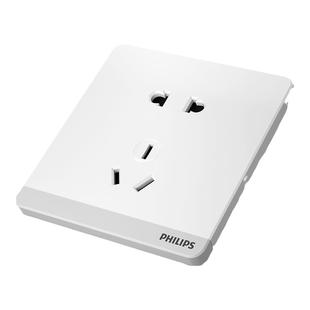 飞利浦飞逸家用墙壁开关插座86五孔带USB明暗装墙壁插座面板空调