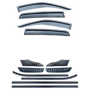 适用23-24福特游骑侠ranger黑武士改装晴雨挡车窗饰条挡雨板配件