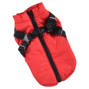 狗狗衣服秋冬装泰迪比熊中小型犬冬天保暖加厚棉衣带可牵引胸背