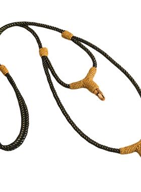 泰国佛牌项链两挂绳双扣黑金绳