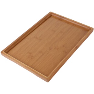 竹木托盘中式商用茶托餐盘水果盘长方形家用简约小号茶盘茶具盘子