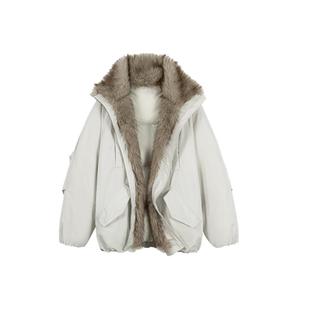 Basic House/百家好90白鸭绒黑色羽绒服女士冬季加绒加厚保暖外套