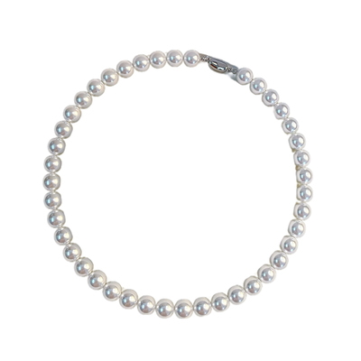 baby同款澳白925银天然澳母贝珍珠项链女轻奢港风锁骨链礼物潮