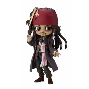 正版万代眼镜厂qposket迪士尼加勒比海盗杰克船长花木兰手办摆件