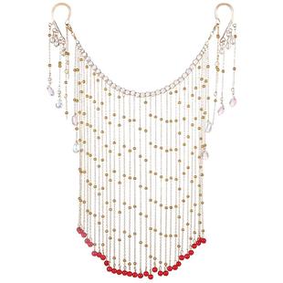 面帘古风遮脸挂耳汉服头饰古装饰品遮面发饰仙气流苏配饰面纱额饰