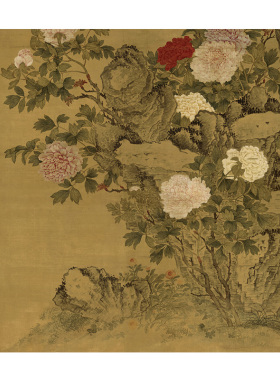 高清打印微喷卷轴画玉堂富贵图