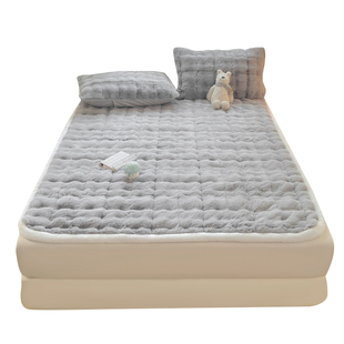 冬季兔毛牛奶绒床垫褥子珊瑚绒加绒宿舍学生单人毛绒保暖床褥垫子