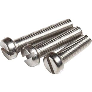 304不锈钢一字槽圆柱头螺钉开槽螺丝圆头螺栓M1.6M2M3M4M5M6M8