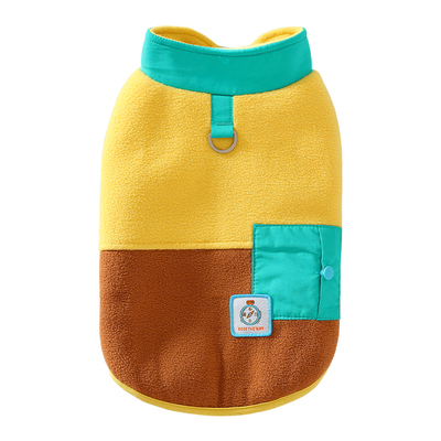 宠物狗衣服2025新款拼色冬季狗狗衣服比熊小型犬冬天宠物牵引马甲