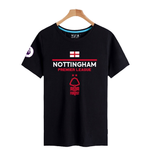 诺丁汉森林足球迷服队短袖T恤衫男女休闲运动纯棉半截袖衣服夏装