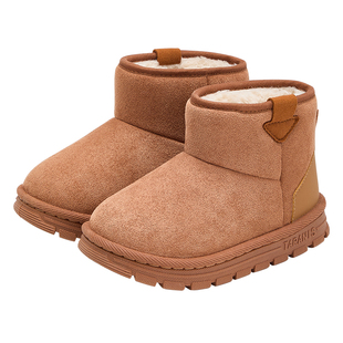 泰兰尼斯儿童雪地靴男女童加绒舒适保暖鞋中大童防寒靴子冬季棉靴