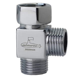 潜水艇三通分水阀活接马桶角阀洗衣机龙头一进二出进水管4分精铜