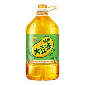 金龙鱼精选一级大豆油5L升大桶装家商用食用色拉油蛋糕食用油