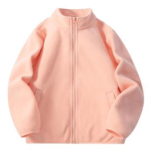 真维斯童装女童外套秋冬款女大童加绒保暖开衫摇粒绒儿童校服神器