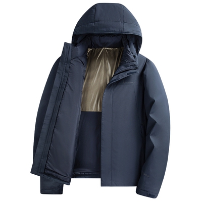 鸭鸭鹅绒短款冲锋羽绒服