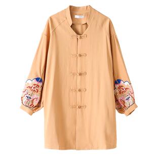 改良唐装女中式旗袍裙子汉服中国风女装白色裙子复古民国裙子