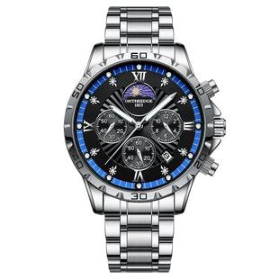 瑞之缘防水正品牌手表男士机械表商务瑞士钢带多功能男款国产腕表