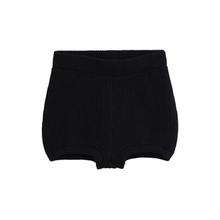 美式紧身低腰包臀针织短裤松弛极简秋冬时髦百搭绵软毛织短裤女潮