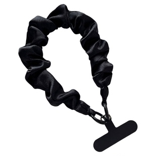 原创丝绸发圈手机挂绳手腕款防丢挂件防盗链手绳轻奢小众短款腕带相机包包钥匙扣挂饰高级感气质链条女垫片壳