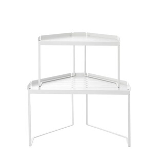 日式三角置物架家用台面角落多功能转角架可叠加厨房锅具收纳架