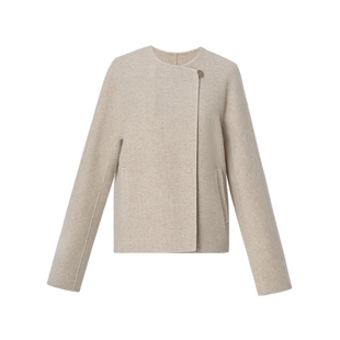 首降5折|歌莉娅羊毛羊绒短大衣女秋冬2025新款小个子双面呢外套