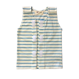 儿童易穿脱病号服背心短裤手臂小腿骨折打石膏住院全开式护理服夏