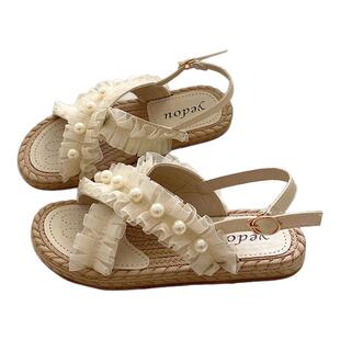 夏日晚风~！仙女风ins海边度假凉鞋女夏季外穿防滑轻便透气凉拖鞋