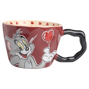猫和老鼠马克杯女生高颜值2025新款情侣咖啡杯子带把手家用办公室