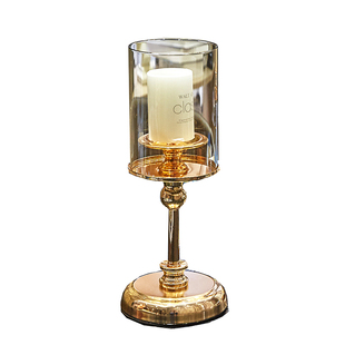 轻奢北欧浪漫烛台摆件欧式家用复古烛光晚餐灯道具美式餐桌蜡烛台