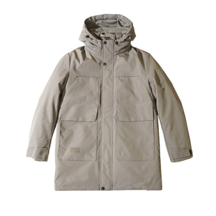 无惧严寒 防风防泼水 加厚仿皮毛一体冬季男士连帽中长款派克棉服