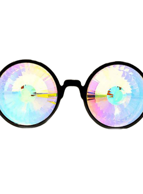 激光切割水晶玻璃镜片黑框眼镜