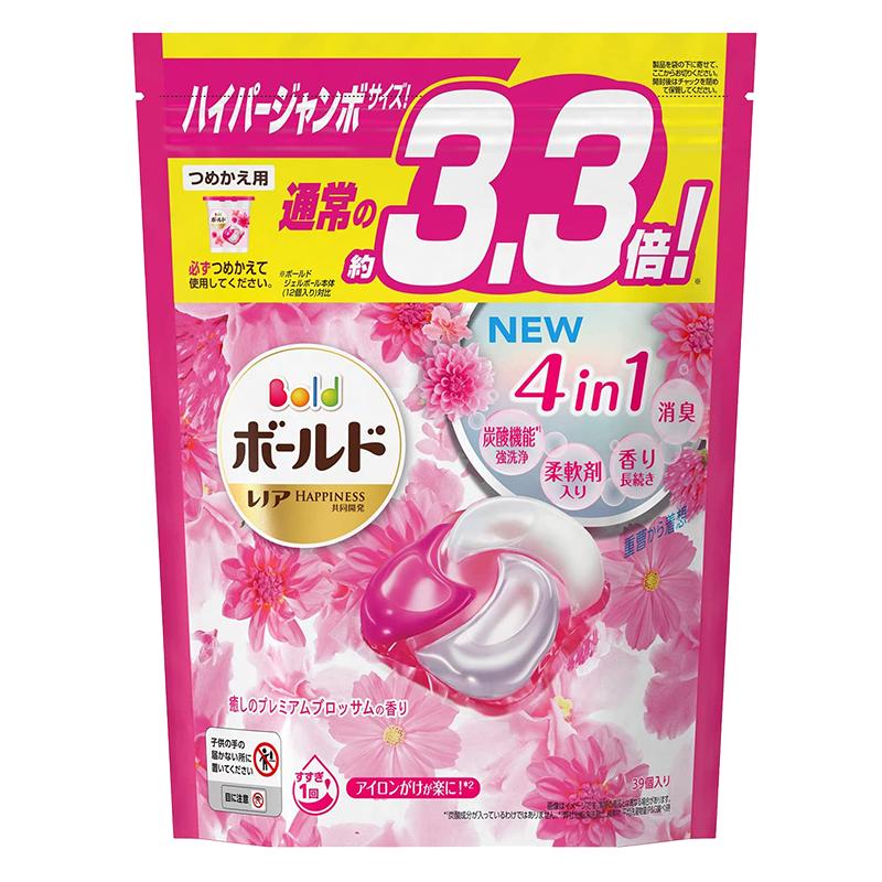 宝洁 P&G BOLD 4D洗衣凝珠浓郁花香替換装39个柔顺清洁洗衣液