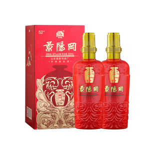 景阳冈52度窖藏99浓香型纯粮食白酒500ml*2瓶礼盒装婚宴庆用酒