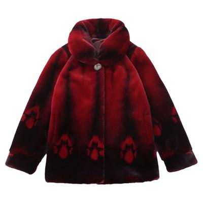 知恩高贵一粒扣仿皮草水貂毛外套