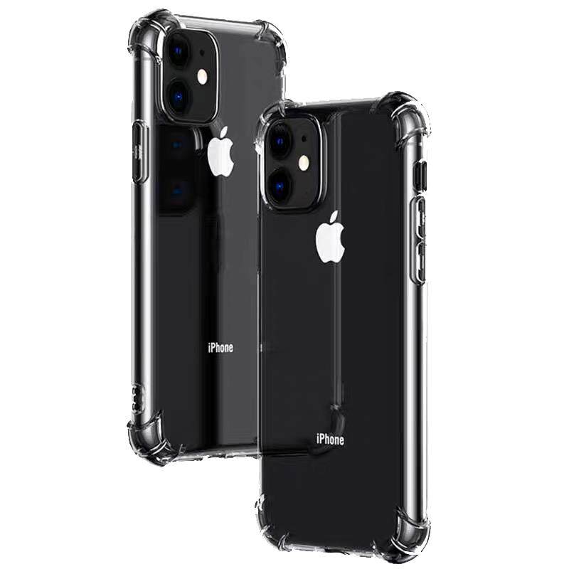 适用12苹果113ProMaxR四角加厚防摔手机壳iPhoneX678plus软保护套