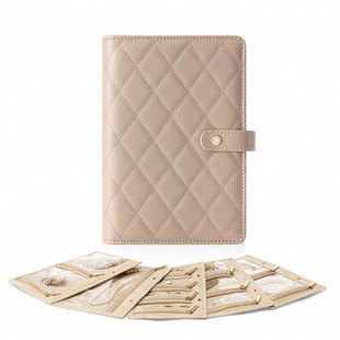 可拆卸便携旅行首饰收纳册包本防氧化黄金手饰收纳书礼物收纳本