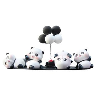 可爱小熊猫汽车装饰用品摆件女神娃娃网红车载中控台摆设车内饰品