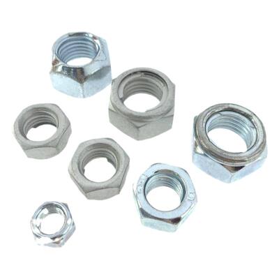 镀锌六角压点防松螺母达克罗铁片