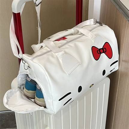 hellokitty旅游行李包学生住校生手提收纳袋轻便大容量可套拉杆箱