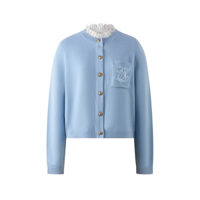 ELAND毛针织衫开衫毛衣纯色